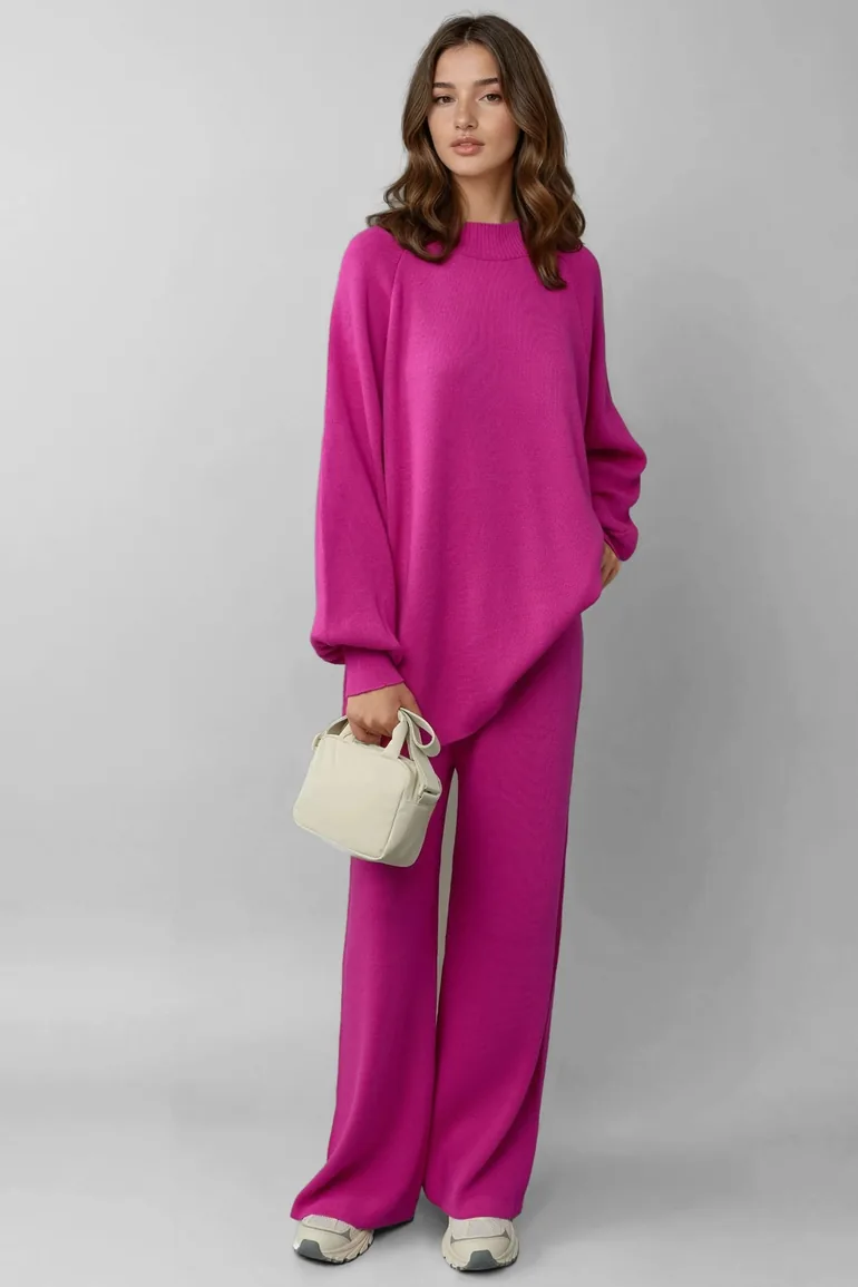 MY FASHION Loose Fit Sweater & Pants Knit Co-ord Set