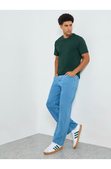 Men Light Blue Carpenter Fit Jeans