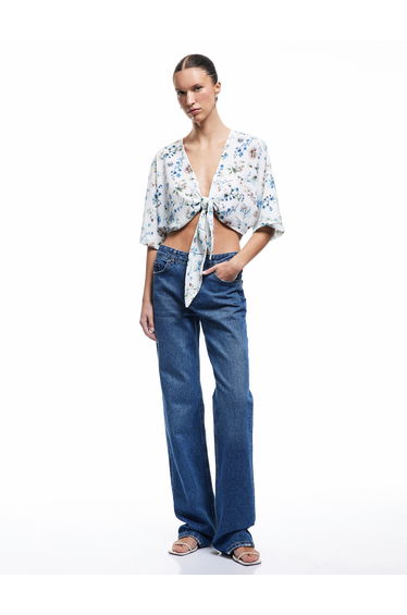 Floral Crop Blouse