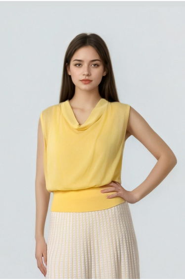 Cowl Neck Knit Top
