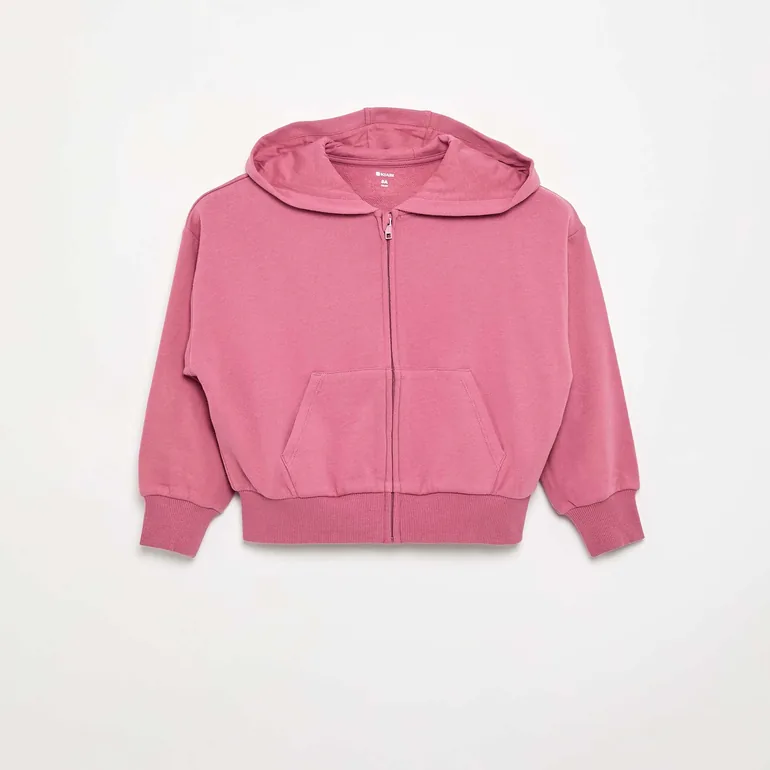Hooded Zip-Up Sweatshirt PINK - 4