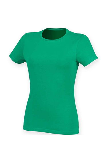 SF Womens/Ladies Feel Good T-Shirt - Green