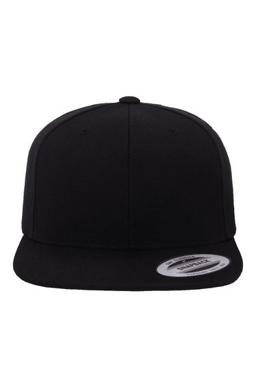 Yupoong Mens The Classic Premium Snapback Cap (Pack of 2) - Black