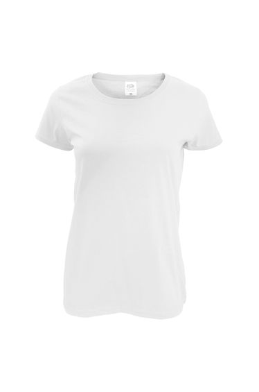 Fruit Of The Loom Womens/Ladies Short Sleeve Lady-Fit Original T-Shirt - White