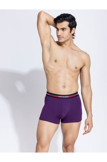 Pack of 2 - Solid Trunks with Elastic Waistband