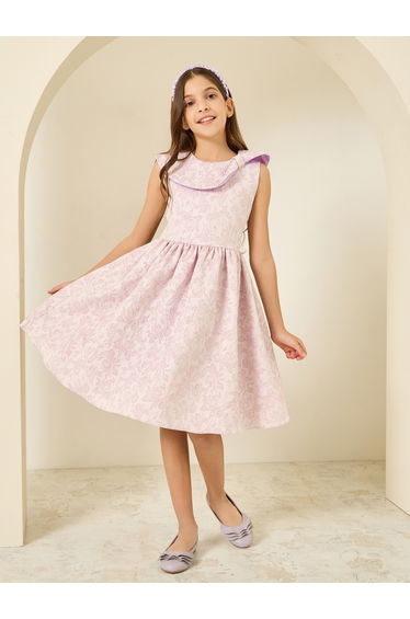 Teen Girls Jacquard Sleeveless Dress