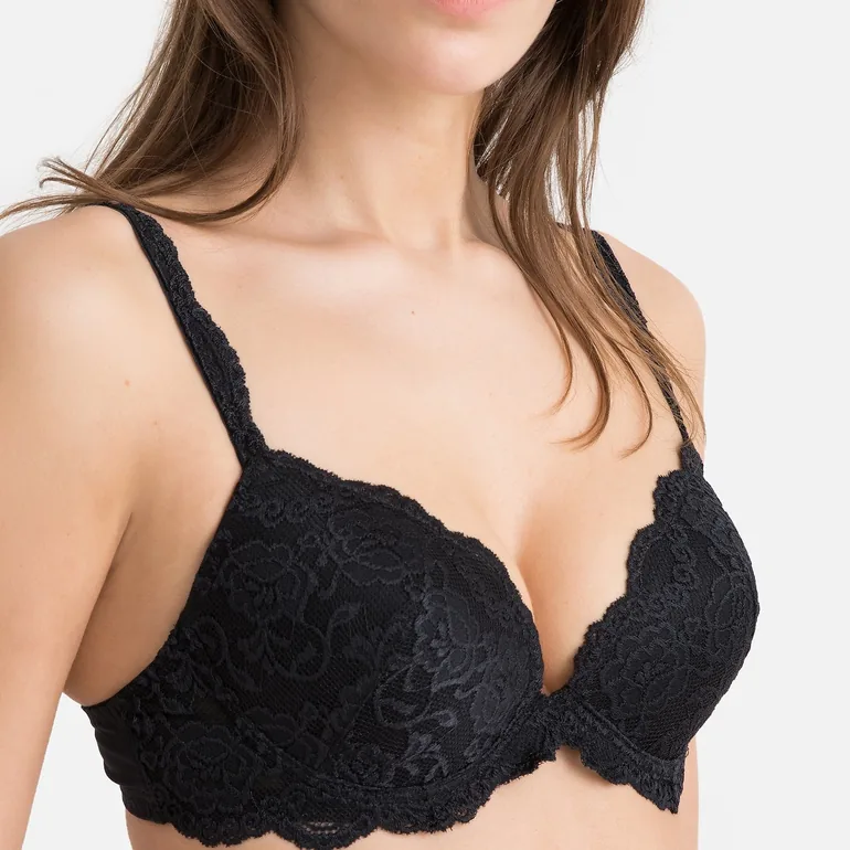 Deça Underwired Padded Push-Up Bra in Floral Lace - 4