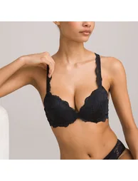 Deça Underwired Padded Push-Up Bra in Floral Lace - 5