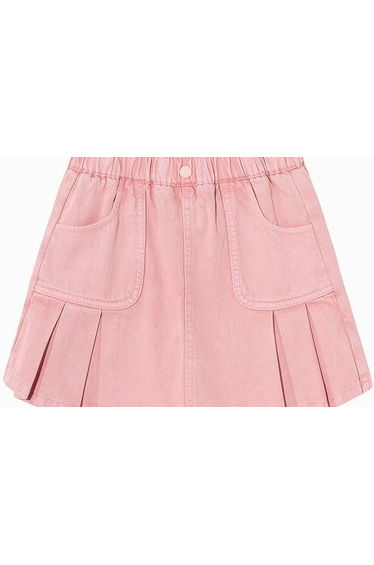 Girls' Pleated Denim Skort