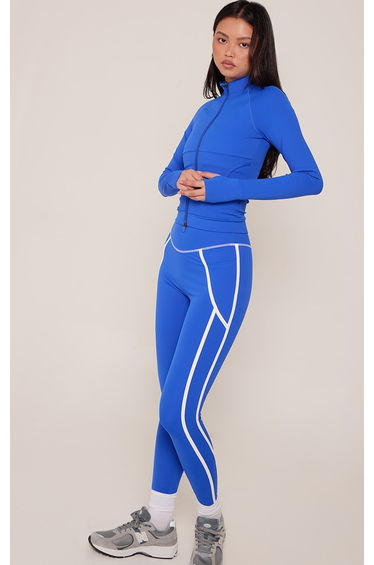 Cobalt Sculpt Contrast Pocket Leggings
