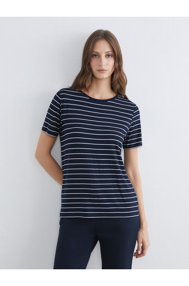 Crew Neck Striped Women's T-Shirt