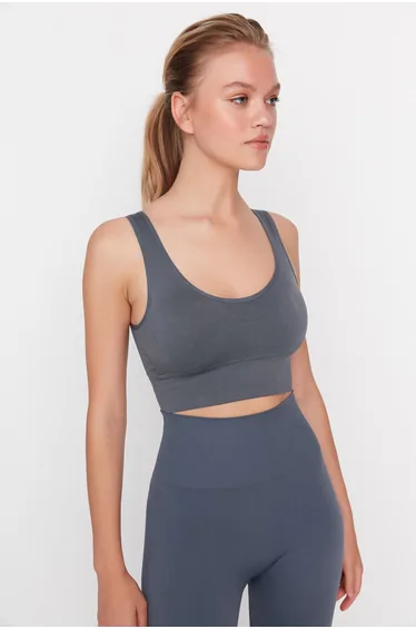 Sports Bra - Gray - Plain