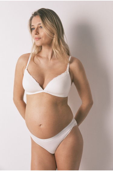 White "maternity" triangle padded bra CHARMING