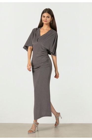 Dark Silver Jersey Dress