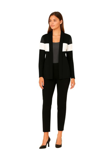 Color Block Open Front Shrug