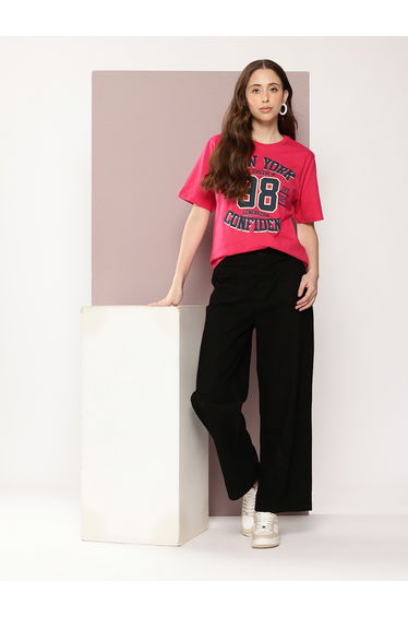 Women Oversized Crew Neck T-Shirt