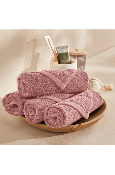 Set of 4 Zavara 100% Cotton Terry Guest Towels
