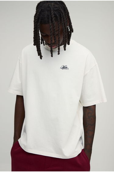 Oversized Heavyweight Rodeo Slogan T-Shirt - ecru