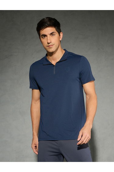 Solid Short Sleeve Stretch Polo T-Shirt