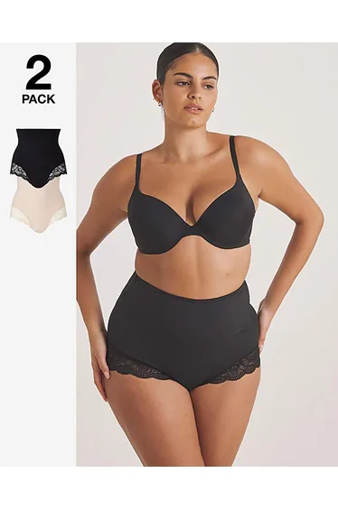 MAGISCULPT 2 Pack Lace Firm Briefs