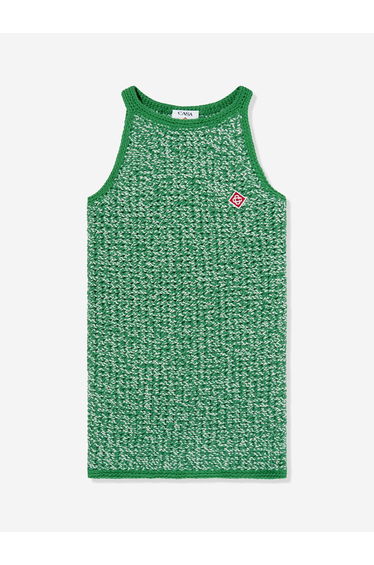 Casablanca Girls Mouline Sleeveless Dress in Green