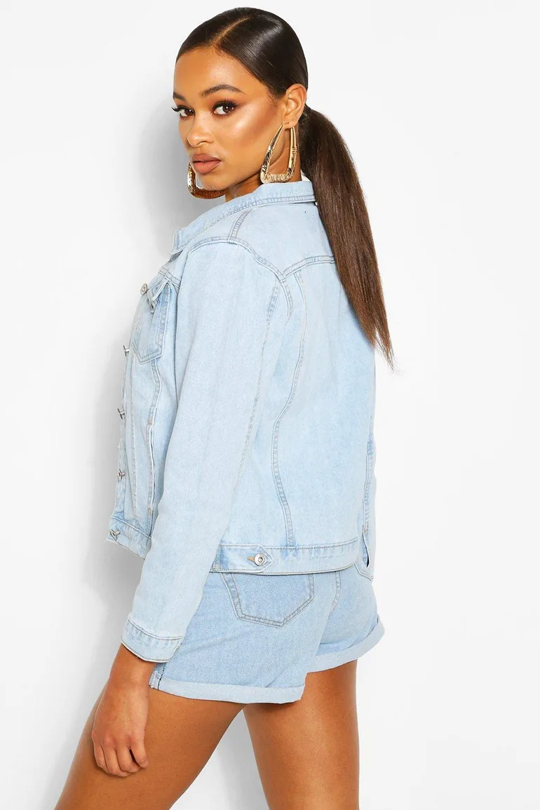 Denim Western Jacket - mid blue - 1