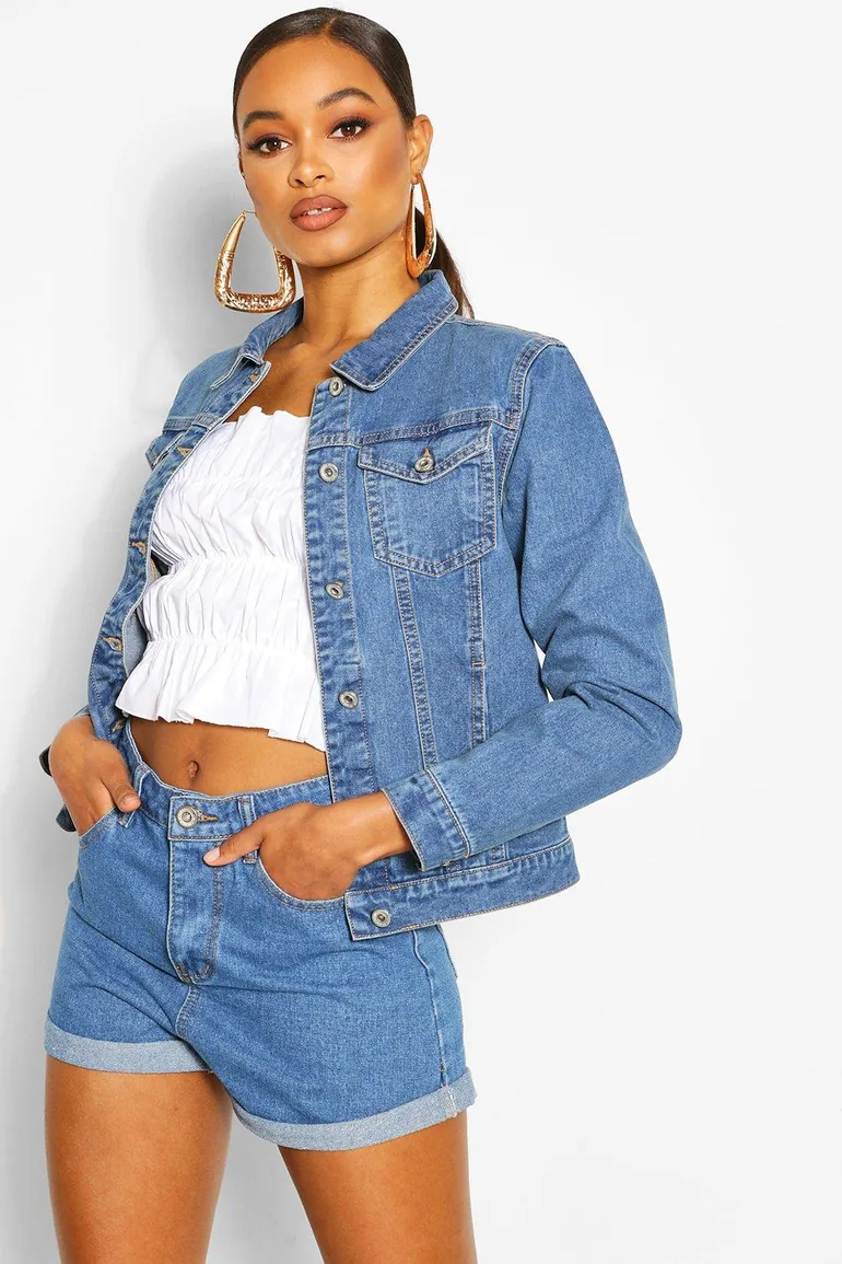 Denim Western Jacket - mid blue