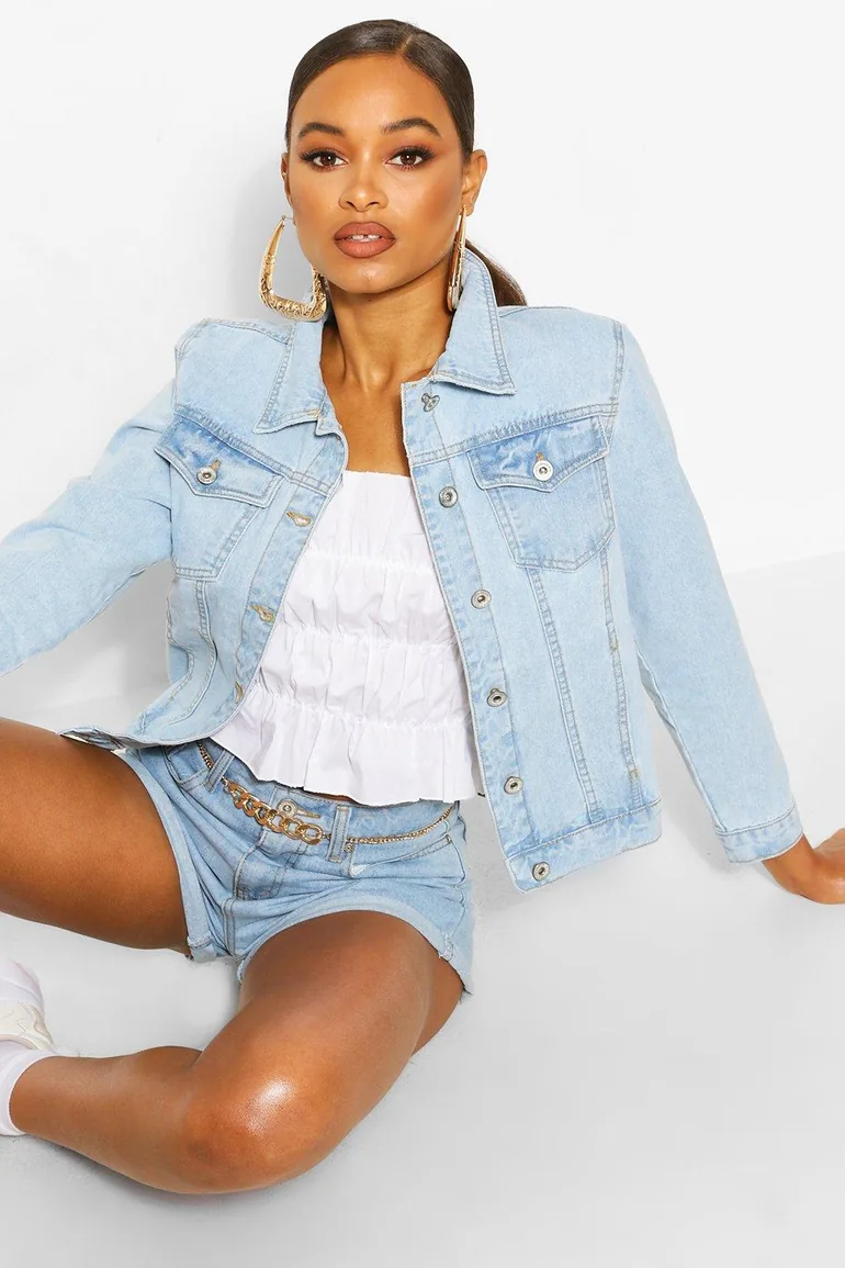 Denim Western Jacket - mid blue - 3