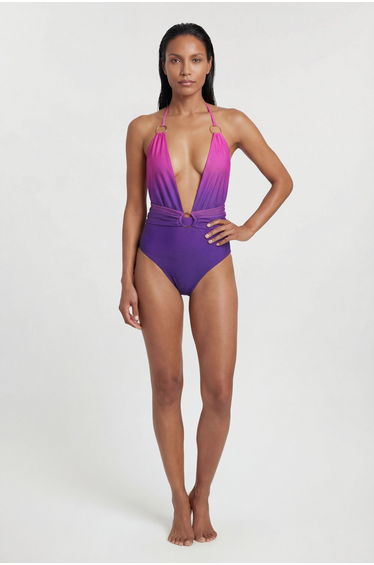 Ombre Plunge Swimsuit