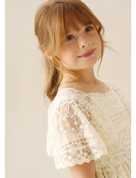 Annabelle Vintage Lace Mesh Dress - 2