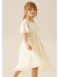 Annabelle Vintage Lace Mesh Dress - 1