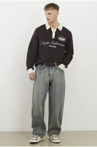 Brown Regular Fit Penrose Ottoman Jumper