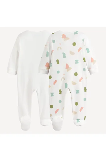 Set of 2 Sleepsuits, Graphic Print
