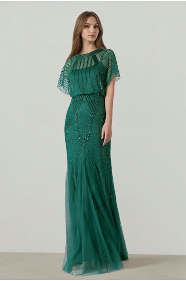 Celeste Cape Gown