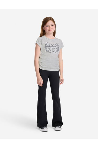 Abercrombie & Fitch Girls Laurel Heart T-Shirt in Grey