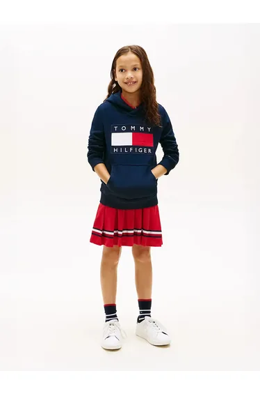 Tommy Hilfiger Kids Heritage Flag Hoodie in Navy