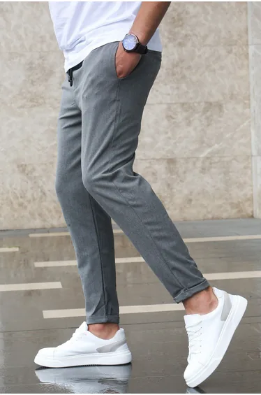 Pants - Gray - Straight