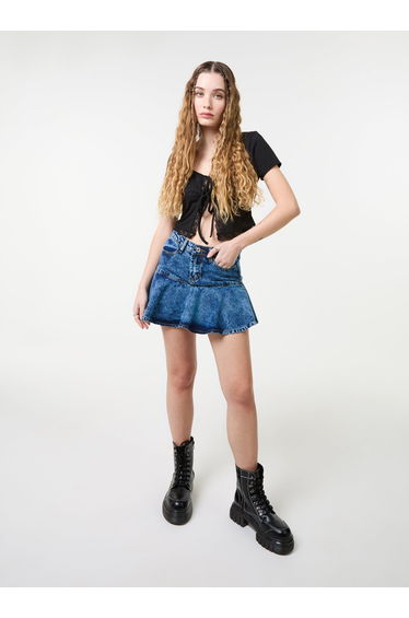 Flippy Denim Skirt