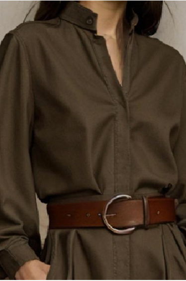 Puff Sleeves Loose Buttoned Solid Color Split-Joint Stand Collar Blouses&Shirts Tops