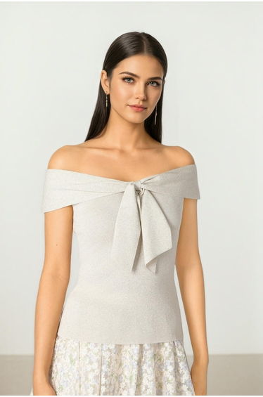 Bow Bardot Pullover