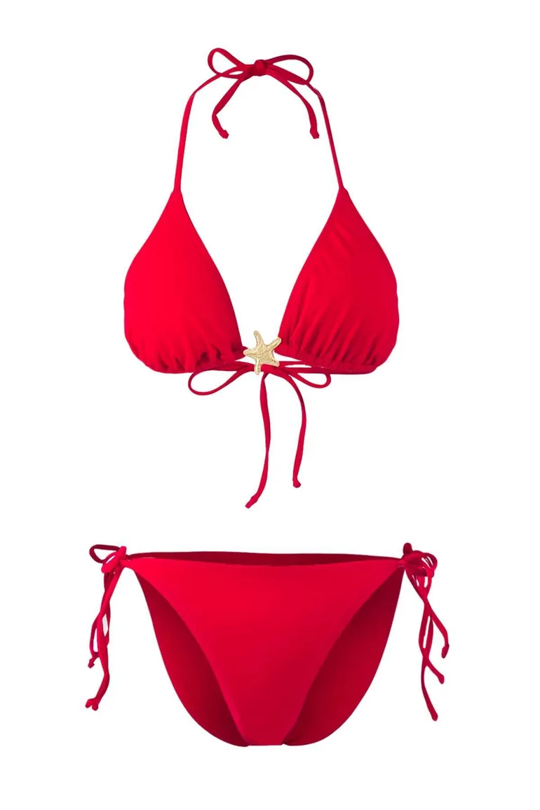 Red Triangle Premium Star Accessory Regular Bikini Set - 4