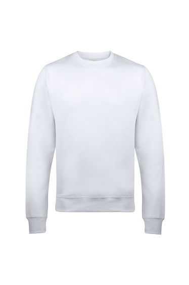 AWDis Just Hoods AWDis Unisex Crew Neck Plain Sweatshirt - Artic White