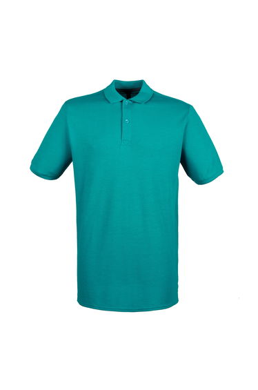 Henbury Mens Modern Fit Cotton Pique Polo Shirt - Bright Jade