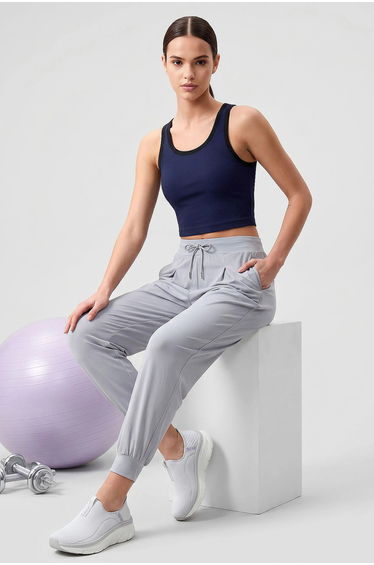 TOMMY Mid Waist Thin Jersey Jogger Pants with Pocket
