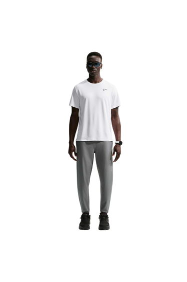Nike Mens Miler Swoosh Reflective Detail T-Shirt - White