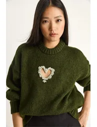 سترة بيانكو لوتشي أخضر بأكمام طويلة