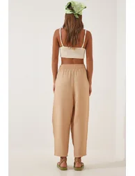 Women's Biscuit Kimono Pants Suit - 3