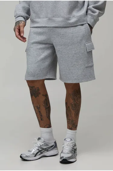 شورت برمودا بوهو مان رمادي بقصة مستقيمة