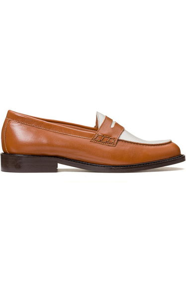 Two-Tone Leather Loafers