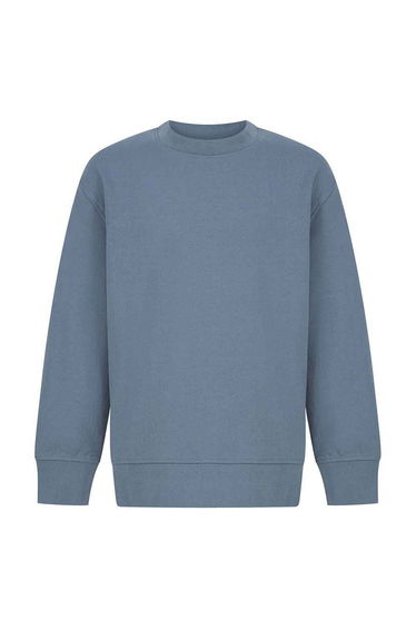 SF Minni Childrens/Kids Curved Hem Sweatshirt - Stone Blue